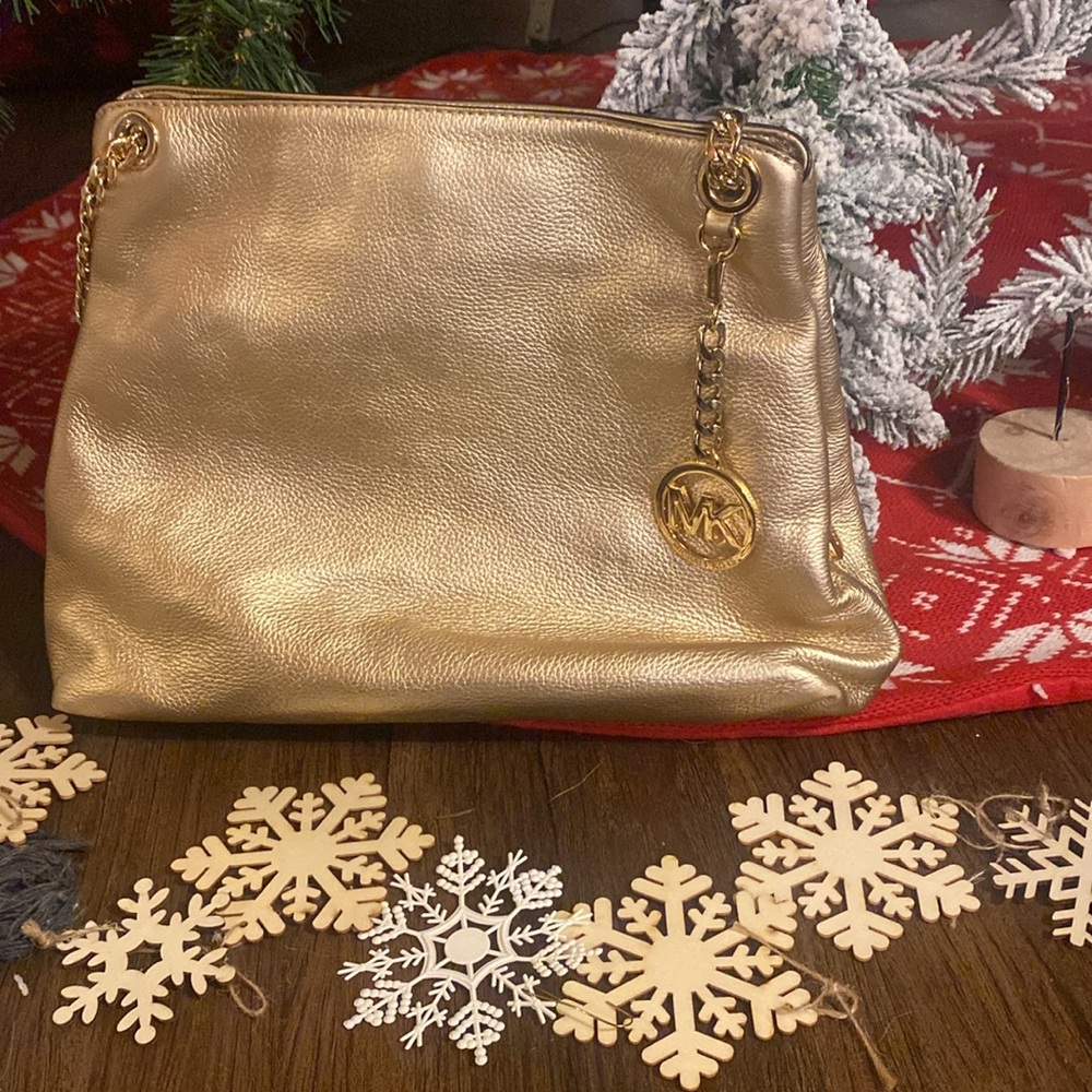 Gold Michael Kors Handbag